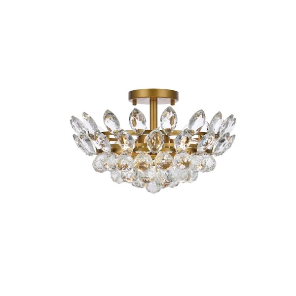 Lighting Business 16 in. Emilia Flush Mount in Brass LI2221829 - main